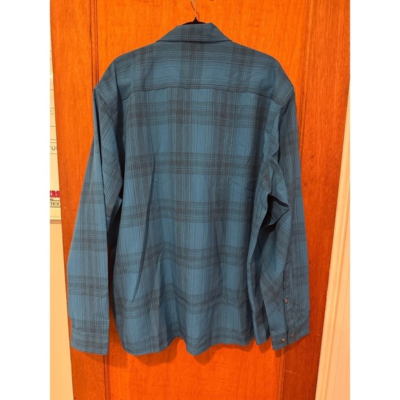 Orvis men's button down XXL blue plaid UPF 40 sun protect NWT long sleeve vented - Picture 8 of 10